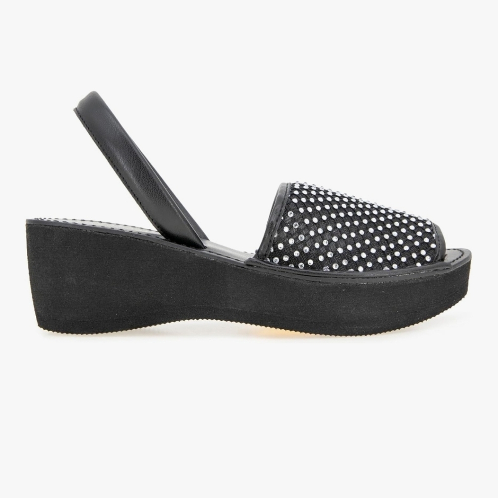 Kenneth Cole Reaction Black Studded Platform Slingback